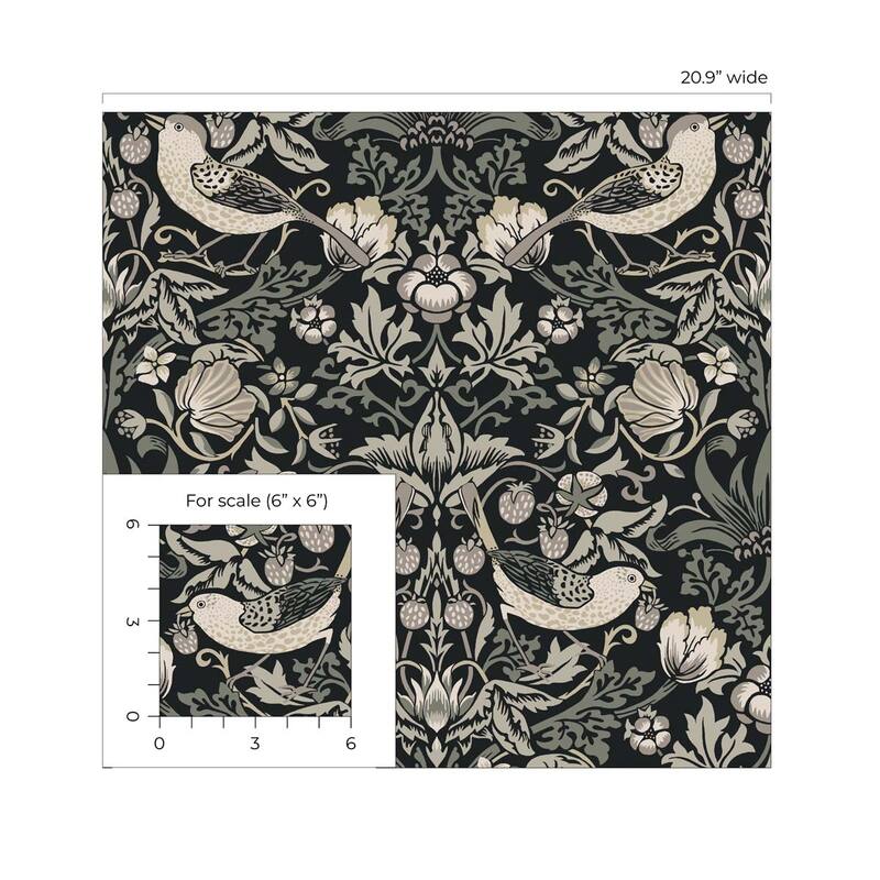Seabrook Designs Fragaria Garden Non-Woven Unpasted Wallpaper