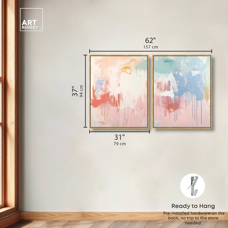 Breath of Colors Canvas Set of 2 by Art Remedy