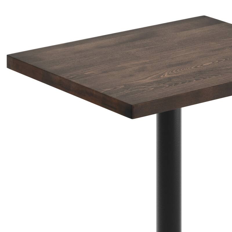 Rectangular Solid Wood Commercial Tabletop with 22" x 22" Dining Height X-Base
