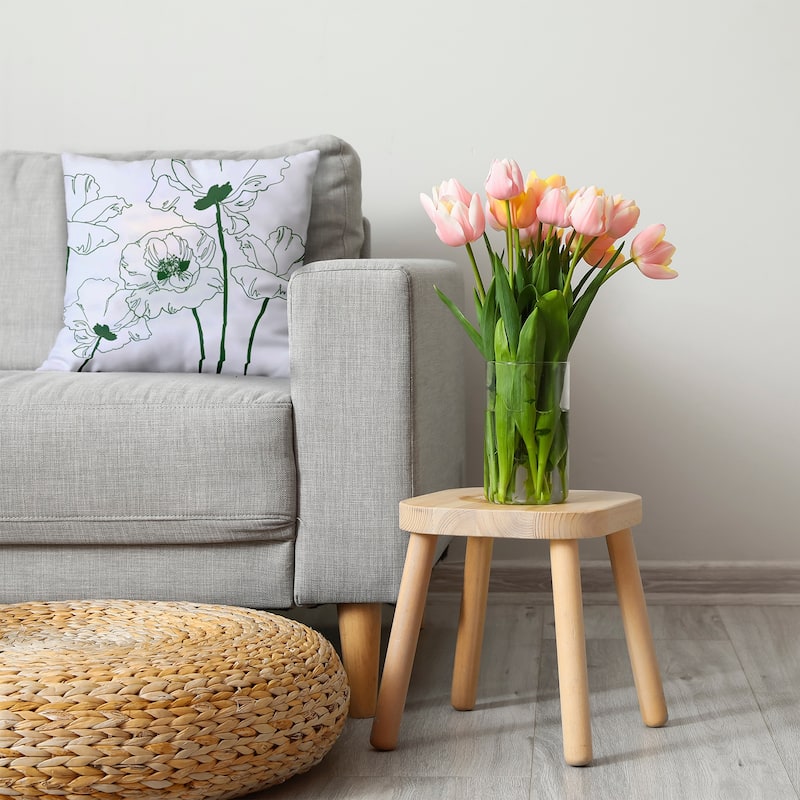 Popping Poppies Decorative Throw Pillow