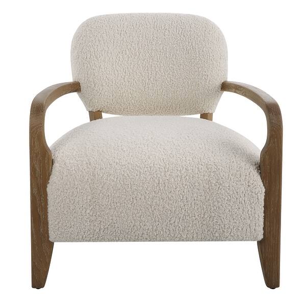 slide 2 of 7, Uttermost Telluride Natural Shearling Accent Chair - 28"W x 30"H x 31"D