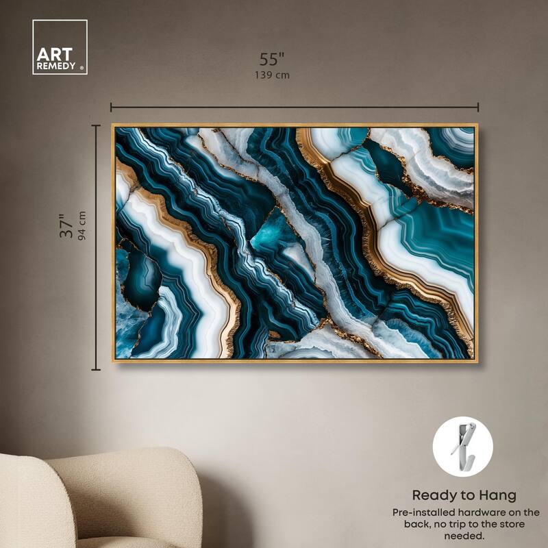 Teal Tides Treasure I Canvas by Art Remedy