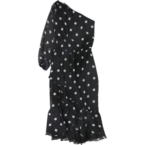 Ralph Lauren Womens Polka Dot One Shoulder Dress. Opens flyout.