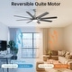 preview thumbnail 121 of 128, Sofucor 52/66/72/76/84Inch Large Ceiling Fan with Dimmable LED Light ,Remote&APP Control,8 Blades for Large Living Room,Porch