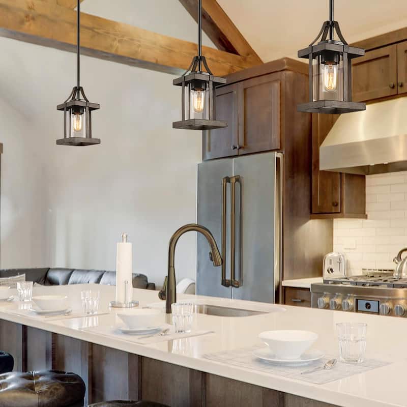 The Gray Barn Modern Farmhouse 1-Light Mini Pendant Light for Kitchen Island