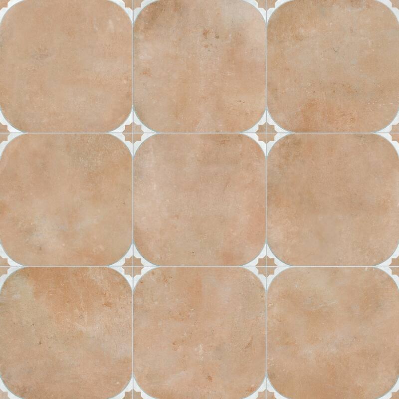 Merola Tile Tetuan Cotto 17-3/8" x 17-3/8" Porcelain Floor and Wall Tile