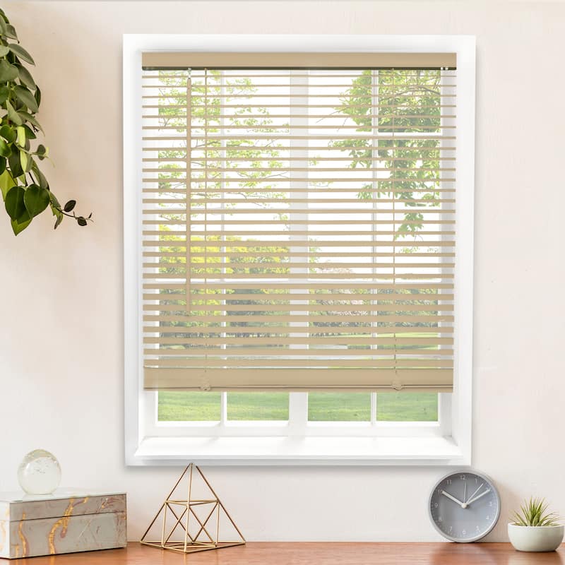 CHICOLOGY Cordless 1-Inch Vinyl Mini Blinds, Room Darkening