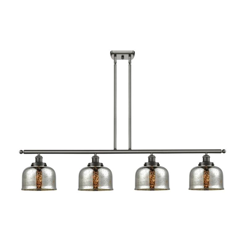 Innovations Lighting 916-4I-10-48-L Bell Linear Bell 4 Light 48" Wide - Oil Rubbed Bronze / Silver Plated Mercury