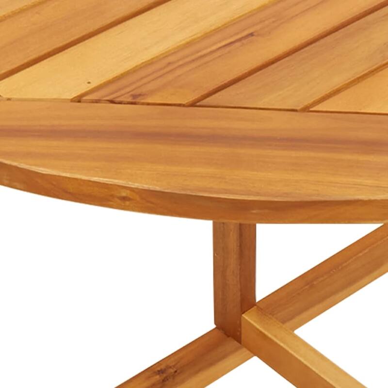 vidaXL Balcony Table Brown Solid Acacia wood Medium Foldable - 23.6 x 35.4 x 28.3