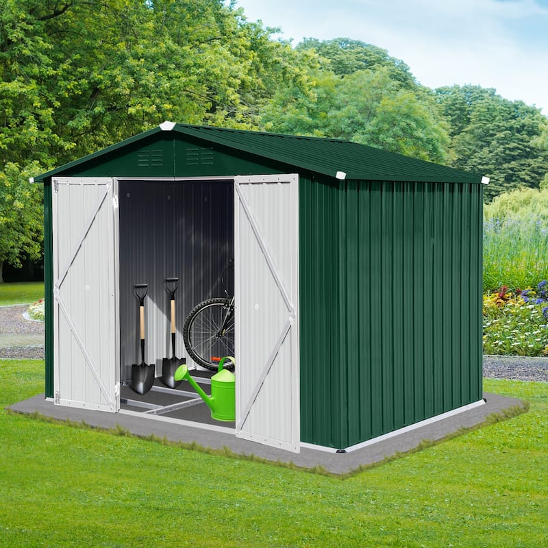 Metal garden sheds 6ftx8ft outdoor storage sheds