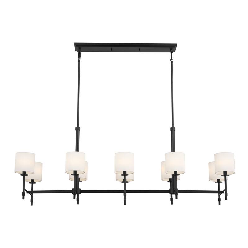Kichler Lighting Ali 10-Light Black Linear Chandelier - 56.5