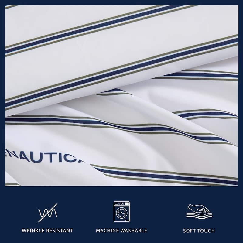 Nautica Printed Soft & Cozy Deep Pocket Sheet Set
