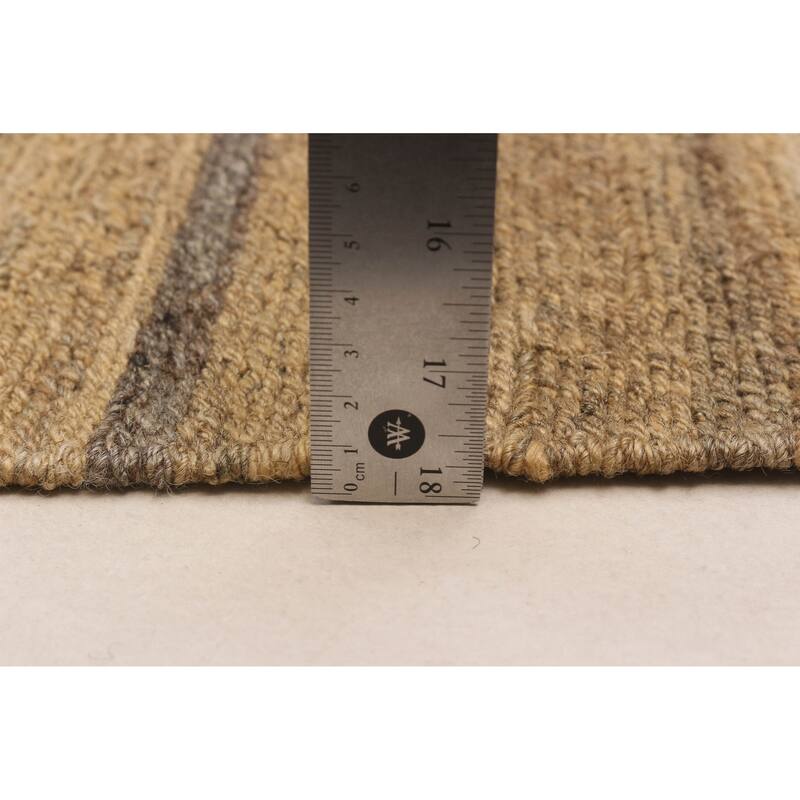 ECARPETGALLERY Flat-Weave Natural Beige Wool Tapestry Kilim - 7'10 x 9'4