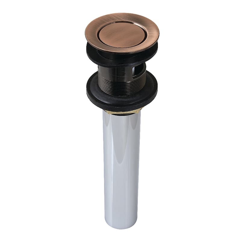 Kingston Brass Made To Match Brass Push Pop-Up Drain with Overflow - Antique Copper