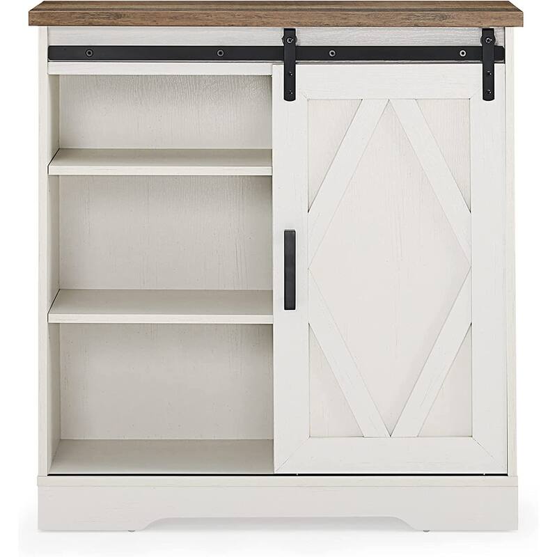 WAMPAT Farmhouse Coffee Bar Cabinet Storage Sideboard