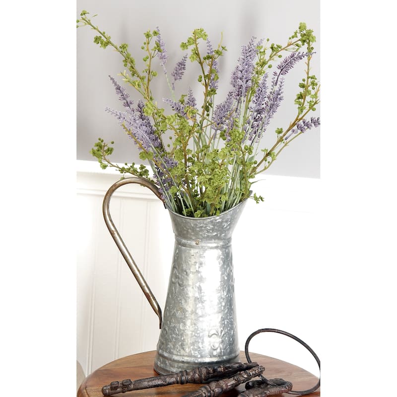 Brown Metal Watering Can Indoor Outdoor Planter - Brown