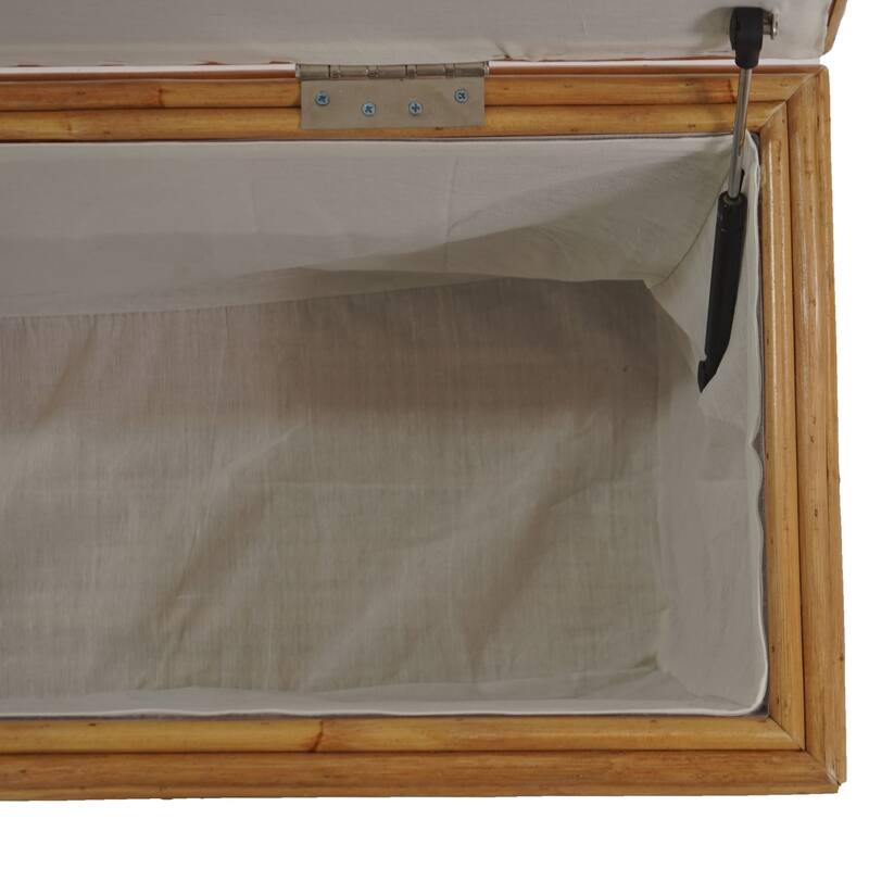 SAFAVIEH Couture Zoeigh Rattan Trunk - 62"W x 15"D x 18"H