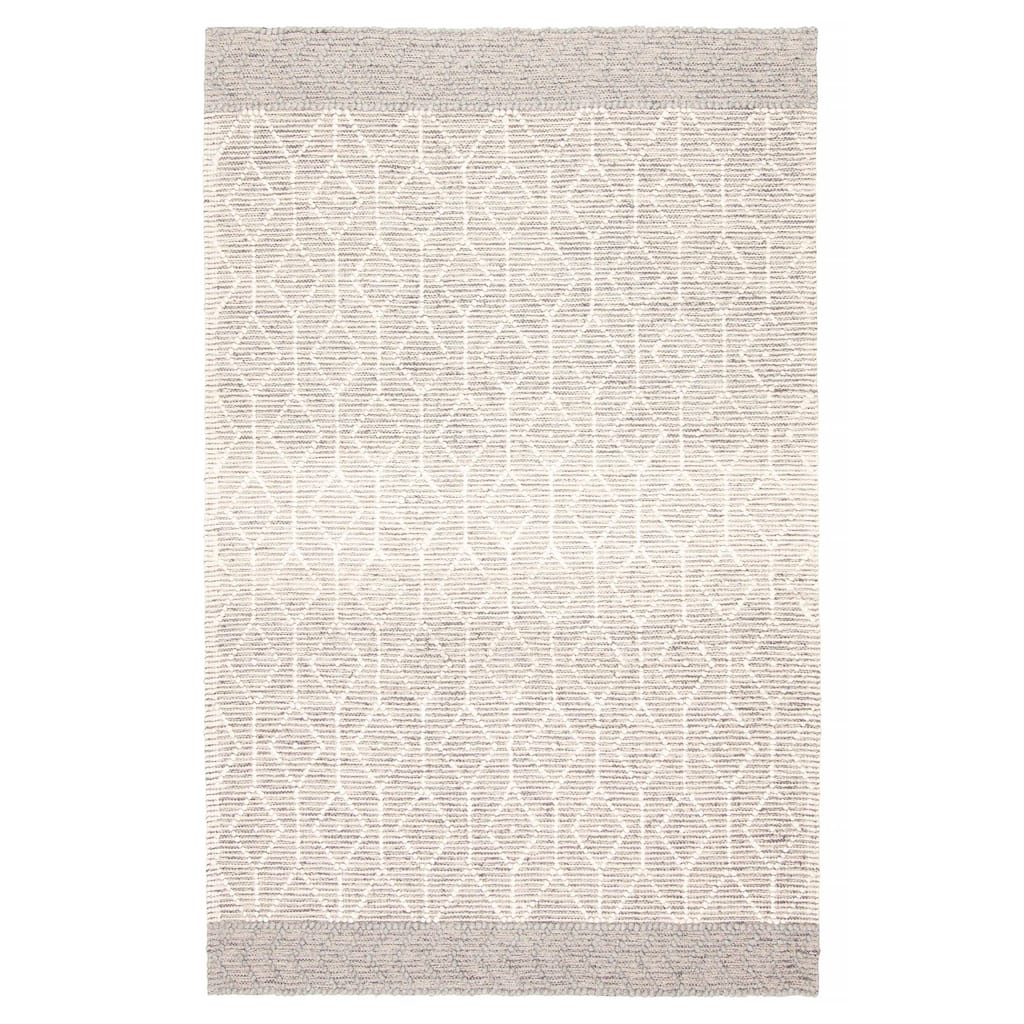 ECARPETGALLERY Braid weave Sienna Grey Wool Rug - 5'0 x 7'10