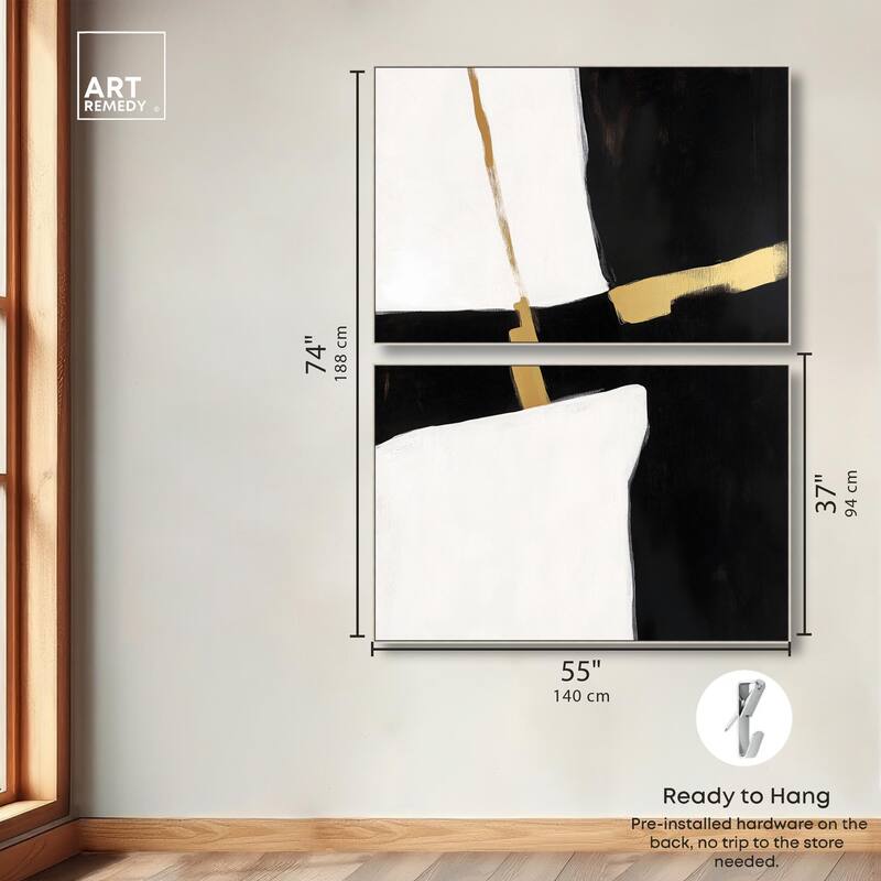 Urban Grid II Canvas Set of 2 by Art Remedy