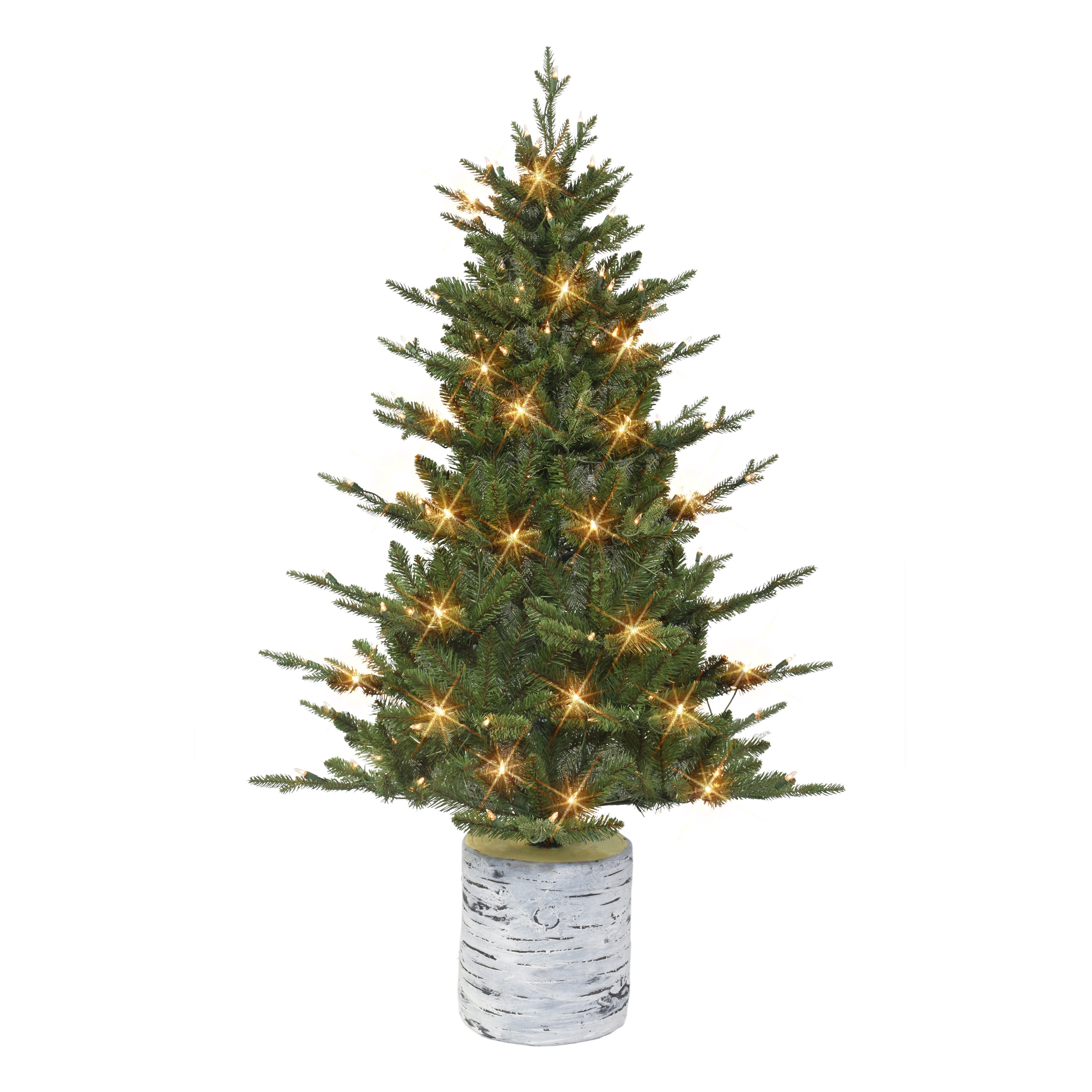 Puleo International 4.5 ft. Pre-Lit Potted Tree