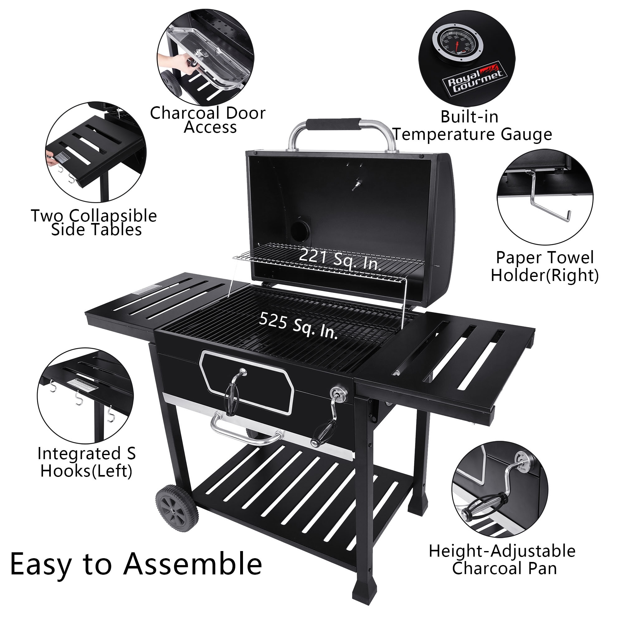 Kingsford 32 2025 charcoal grill black