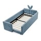 preview thumbnail 19 of 53, Twin Size Upholstered Platform Bed with Headboard,Montessori Bed Frame for Toddlers,Floor Bed