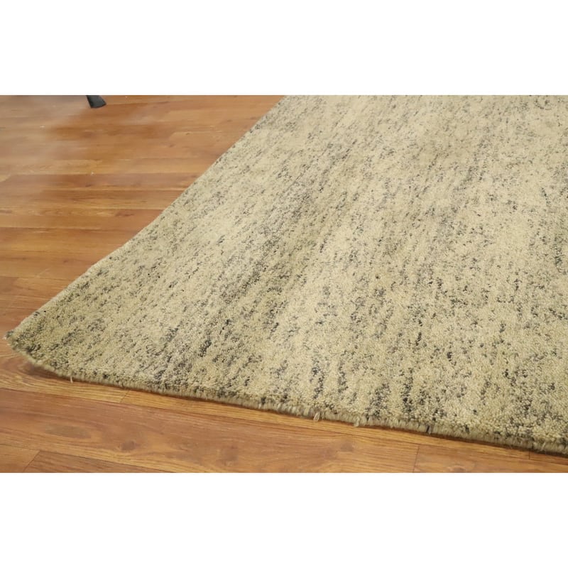 Hand Knotted Oriental 100% Wool Carpet Modern Modern Beige & Ivories Gabbeh Area Rug - 11' 4'' X 8' 4''