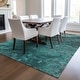 preview thumbnail 38 of 84, Machine Washable Indoor/ Outdoor Chantille Modern Abstract Rug Teal - 10' x 14'