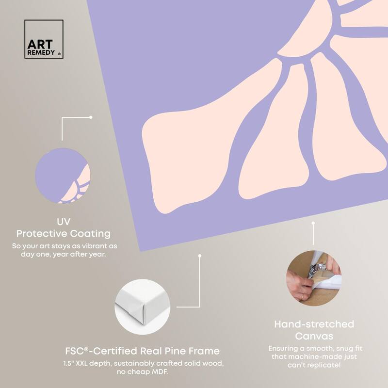 Split in two Flower Canvas by Art Remedy, Gallery Wrapped