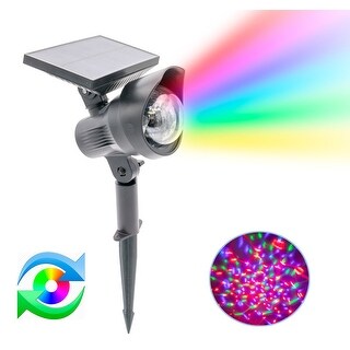 Color Led Light Rotate Solar Rotating RGB Color LED Spotlight - Rotating Color Changing Disco ...