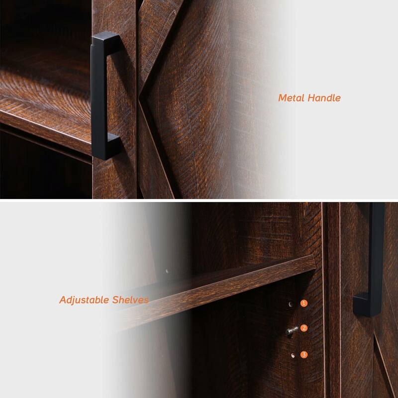 Farmhouse Sliding Barn Door TV Stand