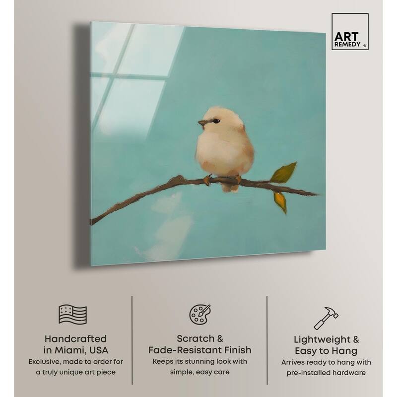 Azure Avian Acrylic by Art Remedy, Ready to Hang