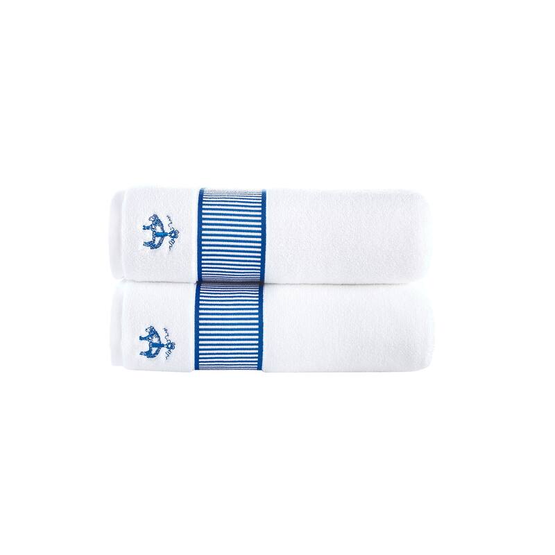 Brooks Brothers Fancy Border 2 pcs Bath Towels