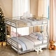 preview thumbnail 1 of 36, Full Xl Over Queen Metal Bunk Bed With Trundle, Easy Assembly Silver