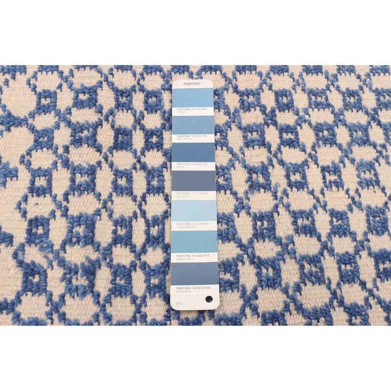 ECARPETGALLERY Hand-knotted Tangier Dark Blue Wool Rug - 5'4 x 7'7