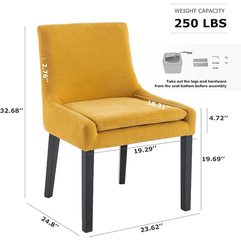 Upholstered Corduroy Accent Side Leisure Chairs with Soild Wood Legs