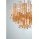 preview thumbnail 5 of 5, Addis 6 Light Aged Brass Chandelier - 19.75"W x 14"H x 19.75"D