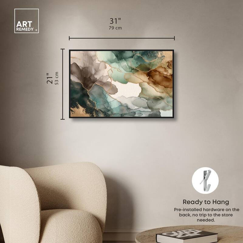 Golden Estuary II Canvas by Art Remedy