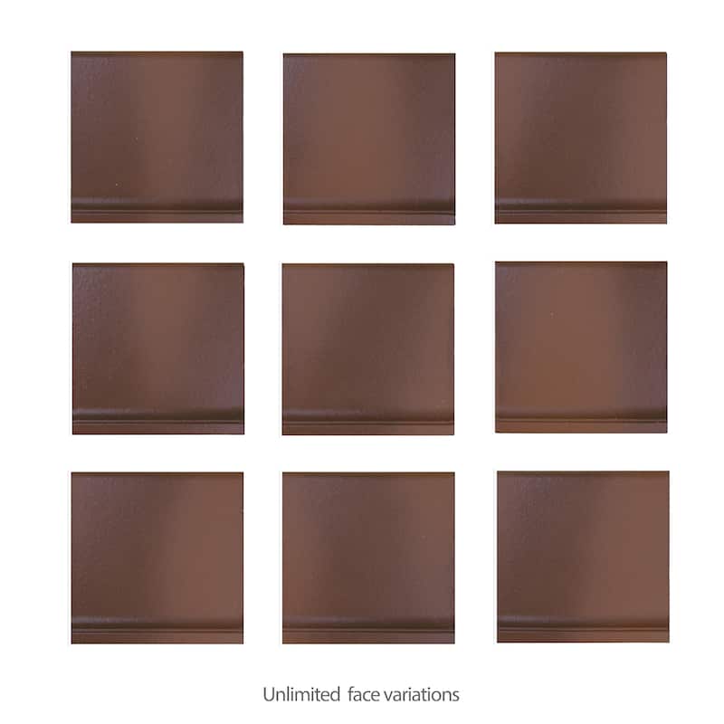 Merola Tile Quarry Cove Base Flame Red II 5-7/8" x 5-7/8" Ceramic Floor and Wall Trim - (1 Tile)