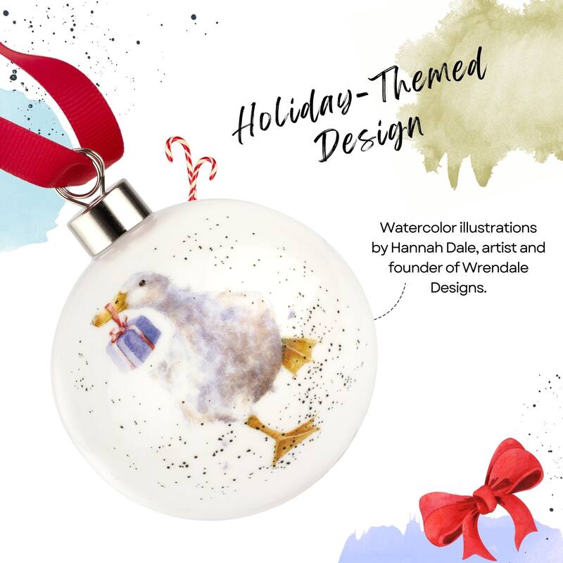 Royal Worcester Wrendale Designs Christmas Bauble