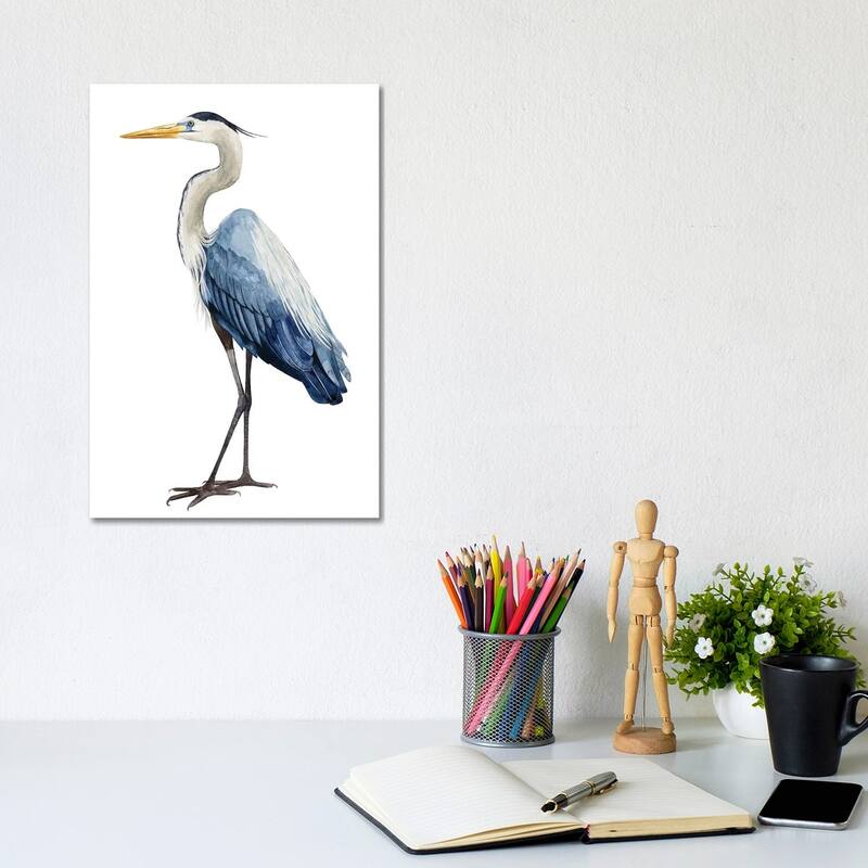 iCanvas "Seabird Heron I" by Grace Popp Canvas Print - 12x8x0.75