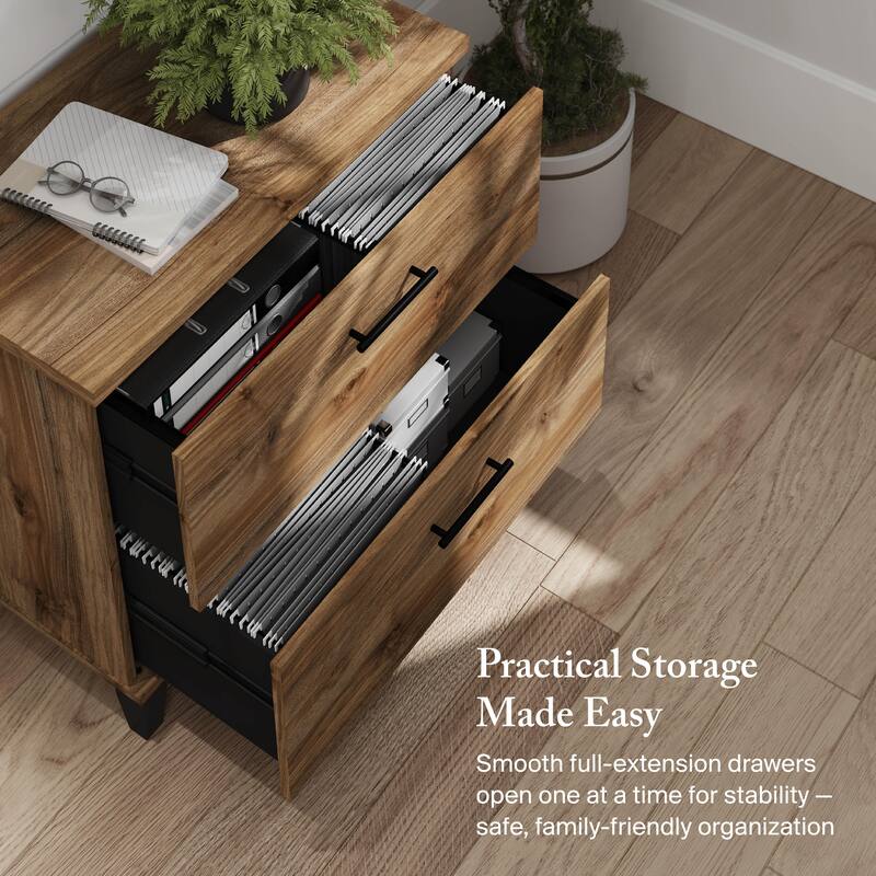 Bush Furniture Somerset 2 Drawer Lateral File Cabinet with Storage