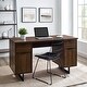 preview thumbnail 4 of 11, Middlebrook 54-Inch Executive Storage Desk - Dark Walnut