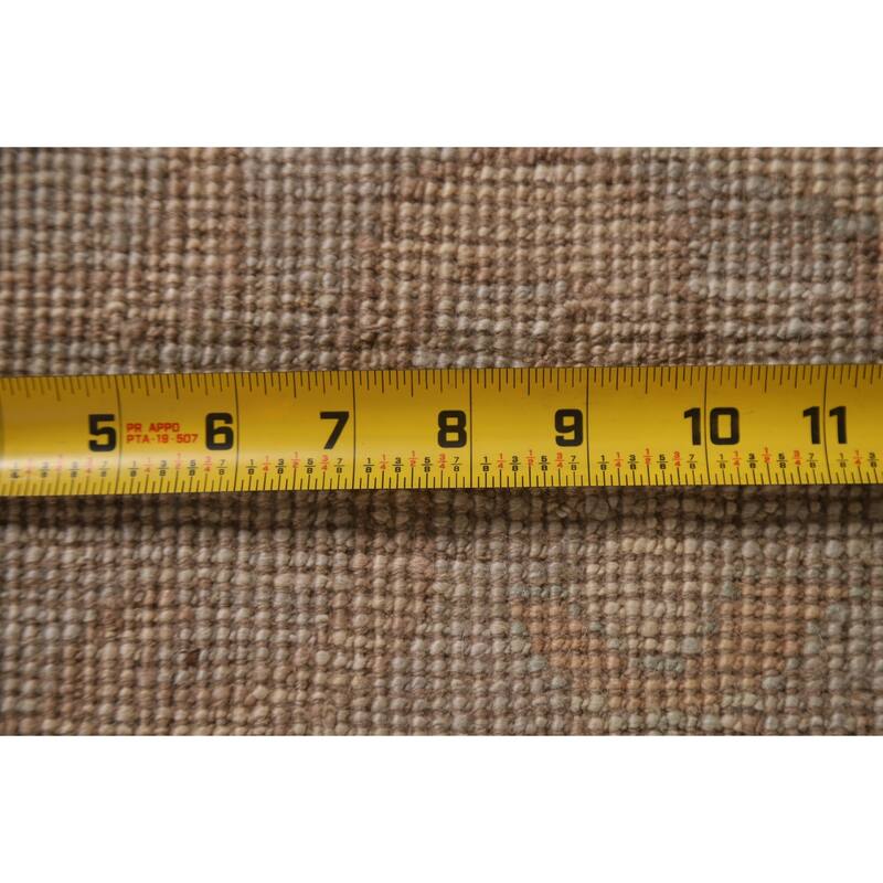 Floral Oushak Turkish Rug Hand-knotted Grey Wool Carpet - 9'1"x 12'0"