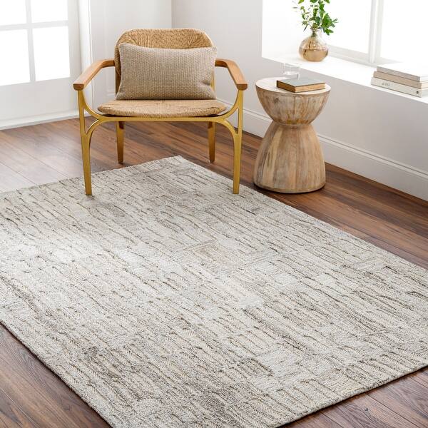 slide 2 of 8, Anglin Modern & Contemporary Area Rug 2' x 3' - Gray/Cream