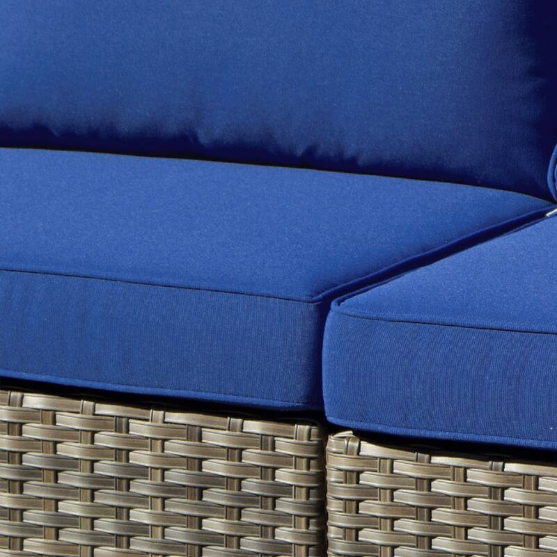 OVIOS Patio Furniture Deep Seat Wicker 9-piece Set