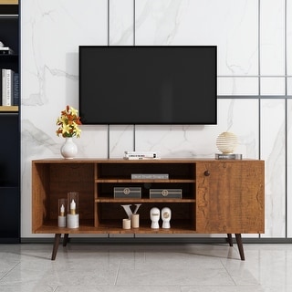 TV Stand Use in Living Room Furniture with 1 storage and 2 shelves ...