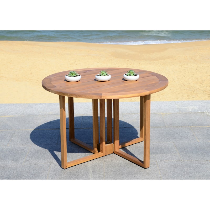 SAFAVIEH Outdoor Madalynn Round Dining Table - 47Wx47Dx30H