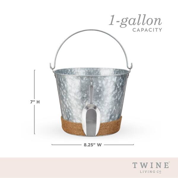 Jute Wrapped Galvanized Ice Bucket by Twine Bed Bath & Beyond 38929344