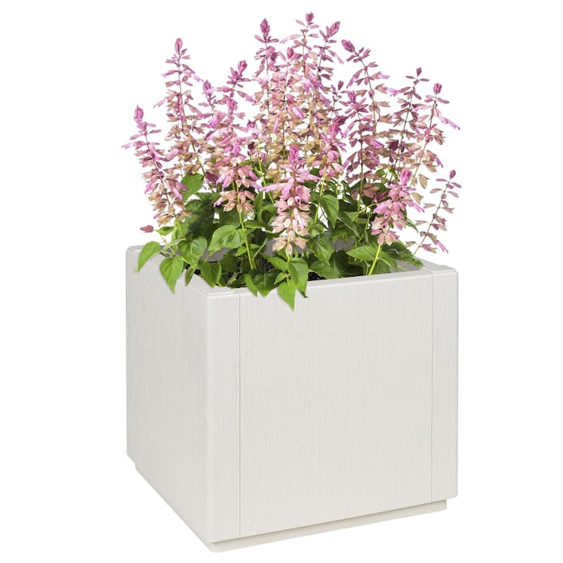 vidaXL Garden Planter Patio Outdoor Flower Pot Herb Planter Pot Flower Box PP - 14.2 x 14.2 x 13.8 in